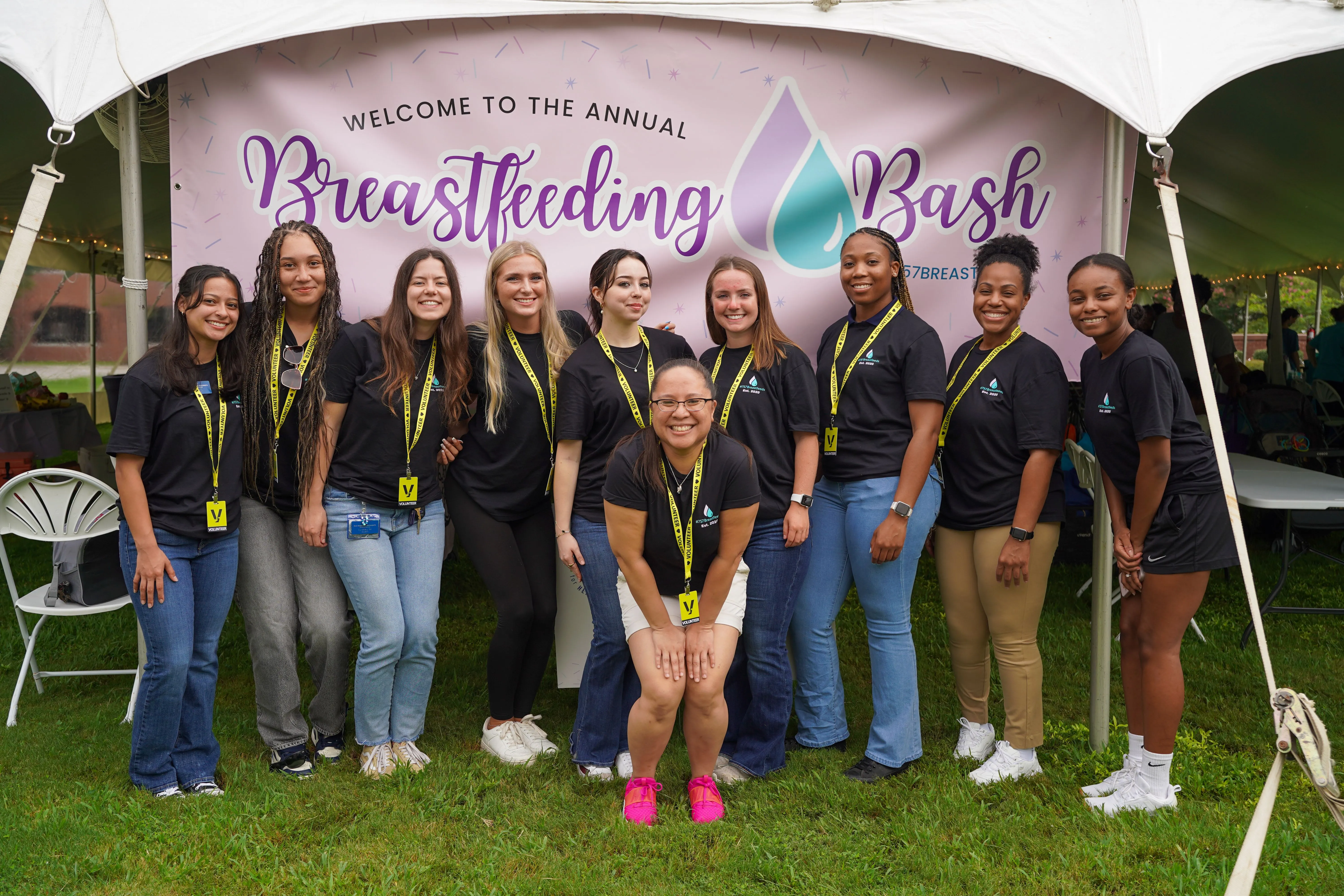Group of volunteers at Breastfeeding Bash