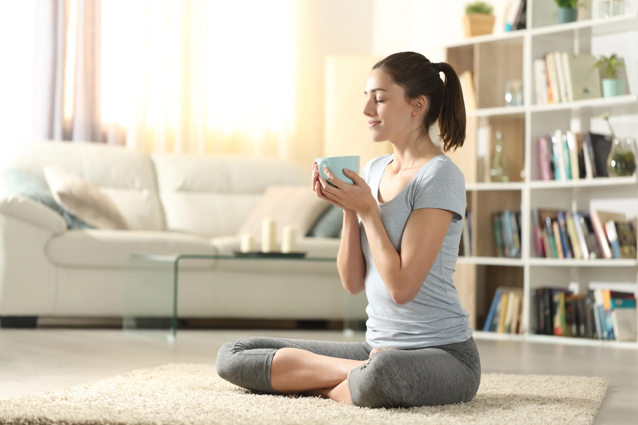 Woman meditating