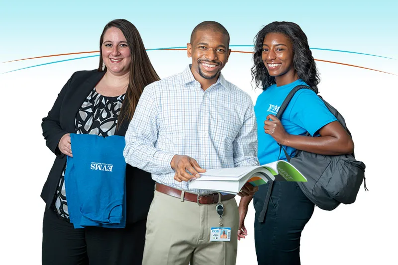 Three School of Health Professions students standing together