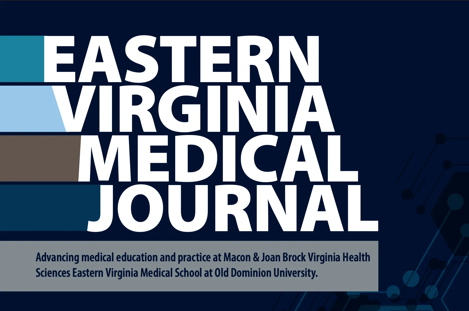 Journal cover with title on navy blue background.