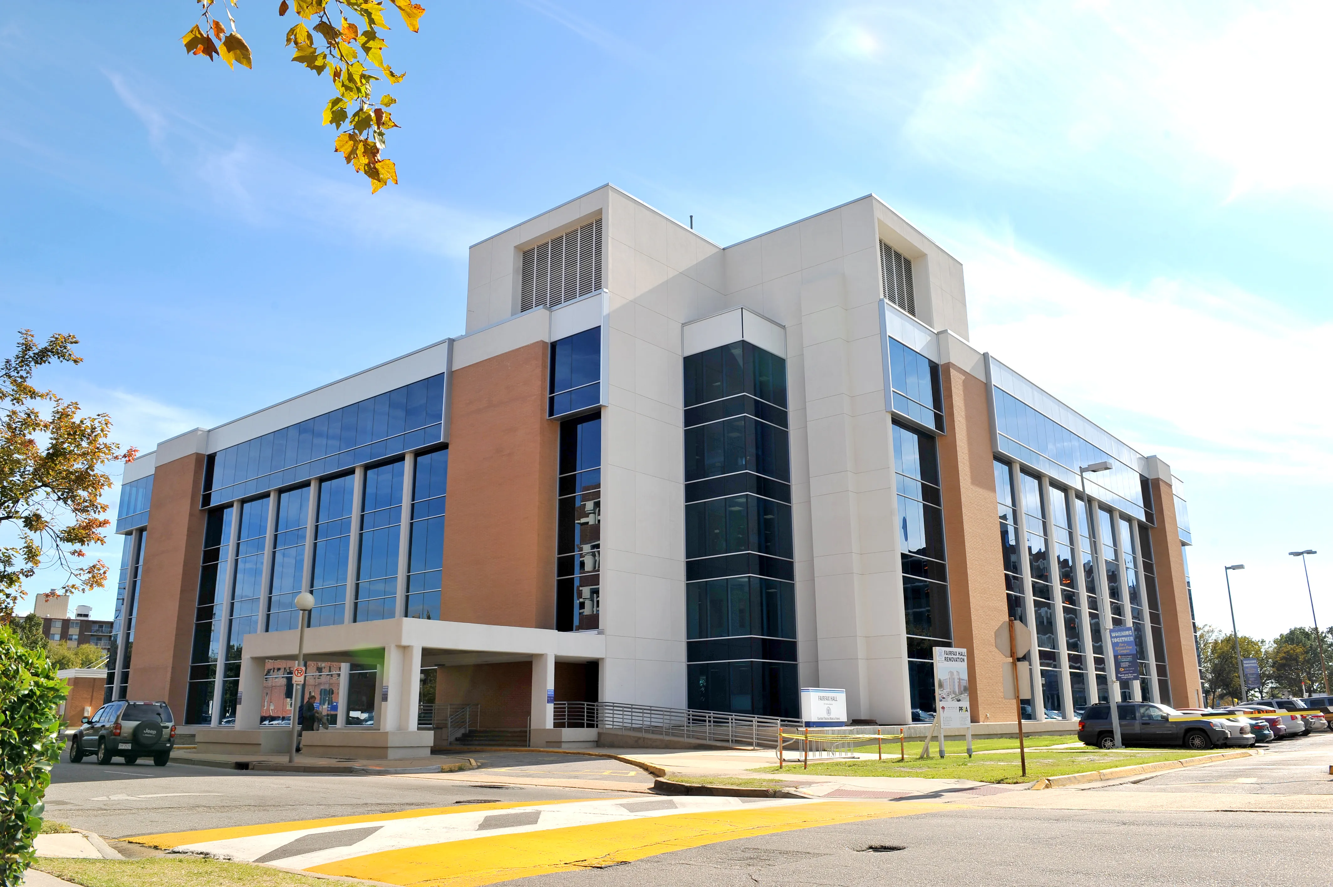 Side view of Andrews Hall