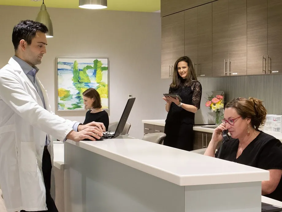 Updated in 2020 Showing modern office space and  working employees