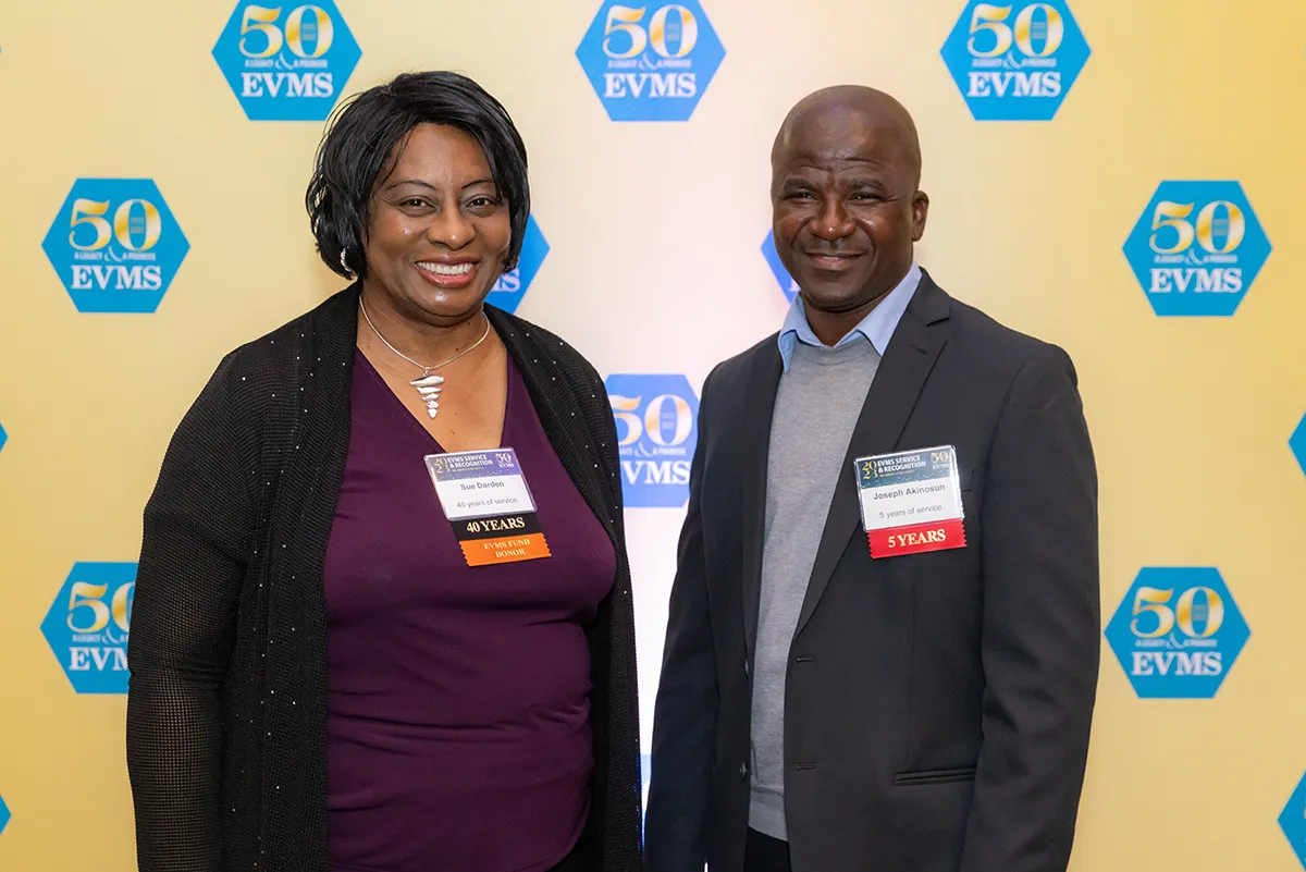 Sue Darden and Joseph Akinosun