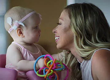 Baby Charly received a cochlear implant from EVMS.