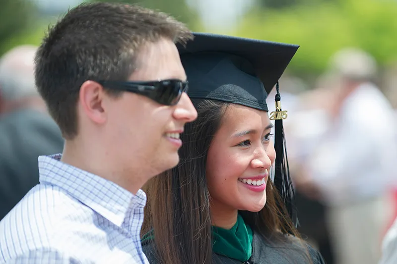 Graduate with family