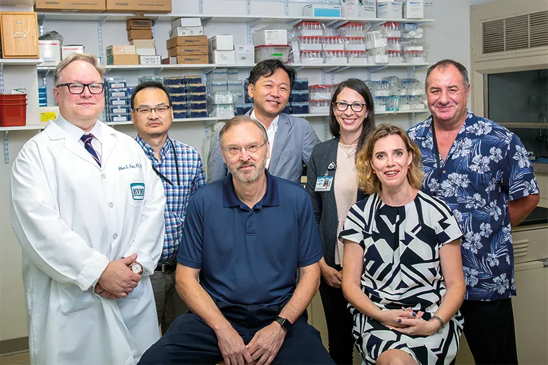 Group of researchers in lab.