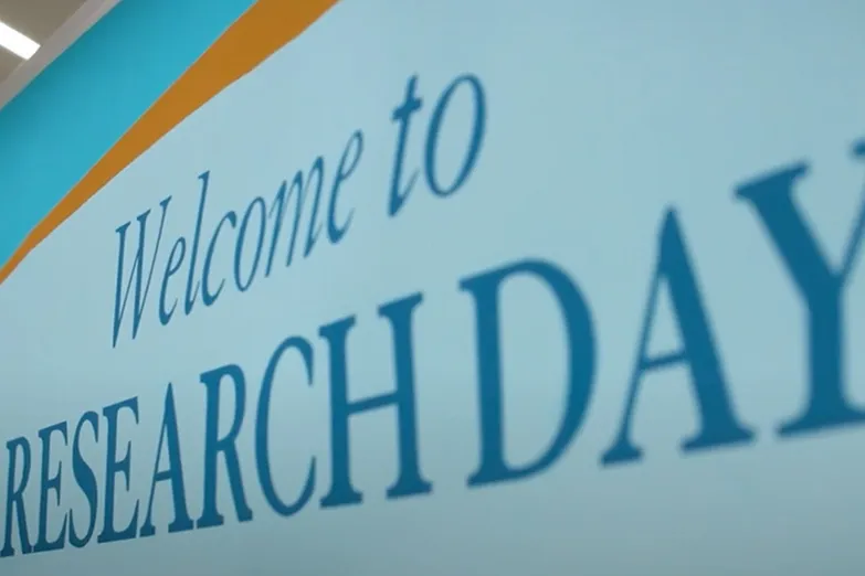 Welcome to Research Day sign